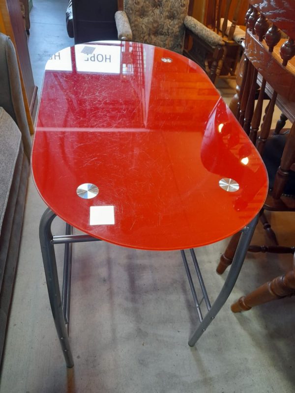 Red Glass Table