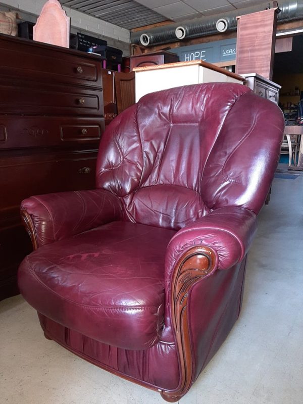 Burgundy Armchair